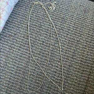 Elegant Selver double Chain Necklace